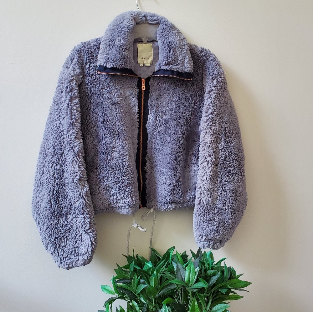 Anthropologie Elevenses Periwinkle Blue Jacket